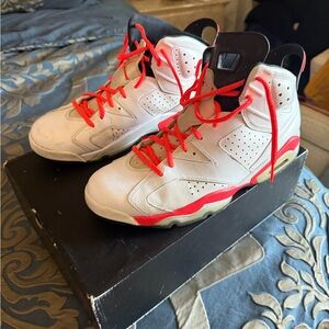 White and Red High-Top Sneakers Jordan